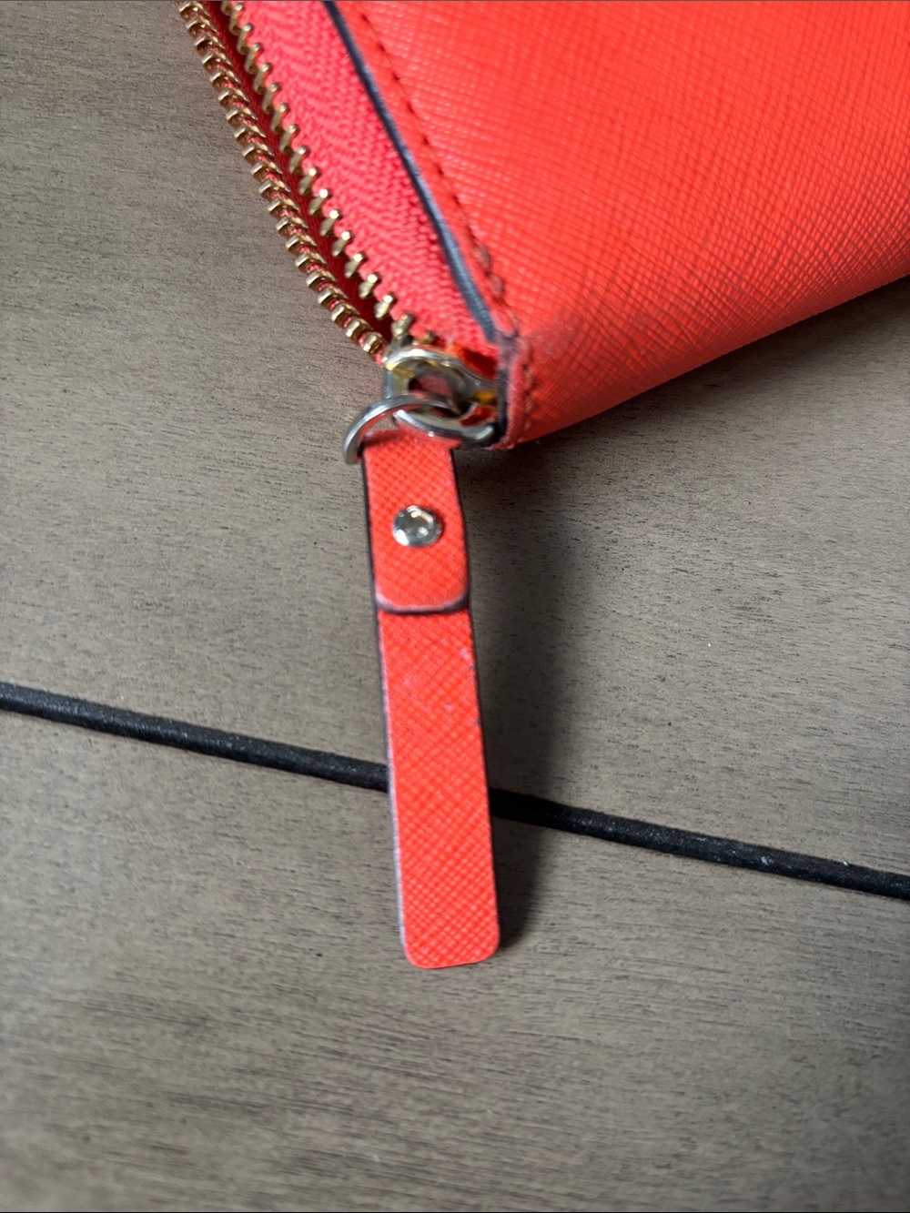 kate spade Saffiano Zip-Around Wallet in Orange-Red - Picture 13 of 17